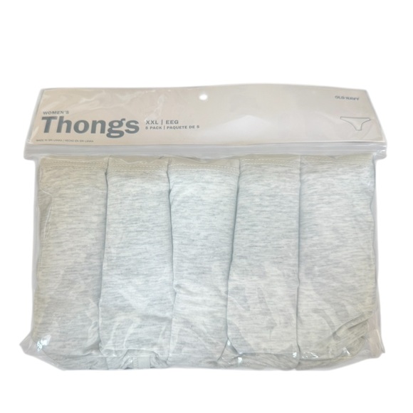 Thong five pack gray Old Navy XXL new in package NWT - Picture 1 of 5